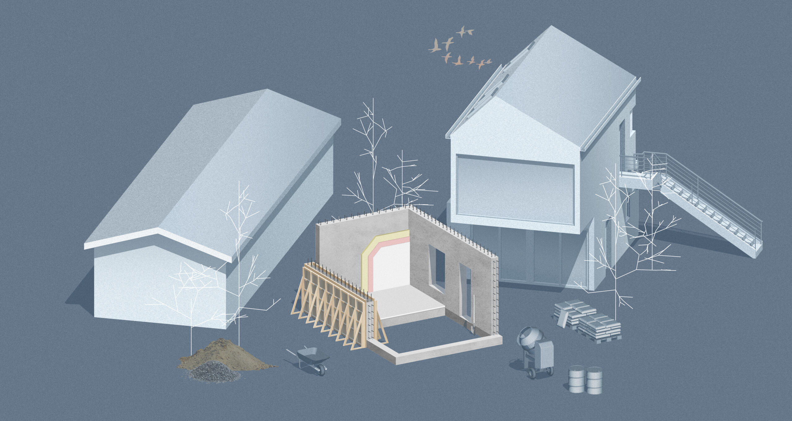 concrete cast in place fire rebuild