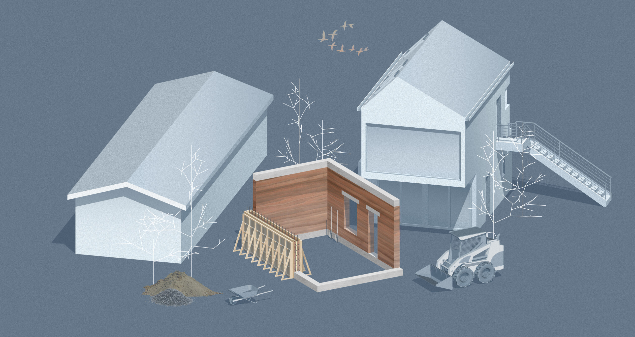 rammed earth fire rebuild